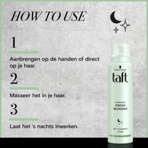 Taft Droogshampoo Overnight Fresh Wonders - 3.45 euro