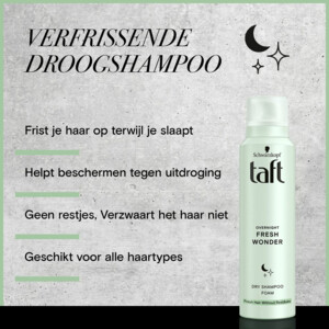Taft Droogshampoo Overnight Fresh Wonders - 3.45 euro