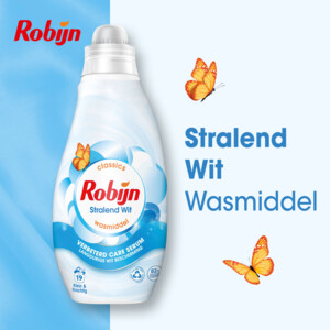 8x Robijn Klein & Krachtig Wasmiddel Stralend Wit 19 Wasbeurten - 39.99 euro