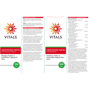 2x Vitals Liquid DHA & EPA 1200mg - 50 euro