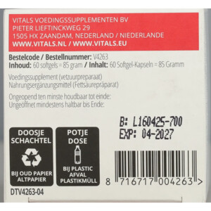 Vitals Ultra Pure EPA/DHA 700mg - 23.65 euro