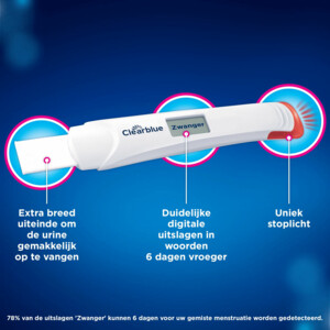 Clearblue Zwangerschapstest Ultravroeg Digitaal - 18.89 euro
