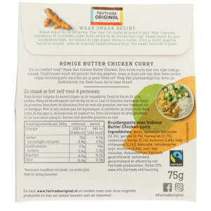 Fairtrade Original Kruidenpasta Butter Chicken - 2.49 euro
