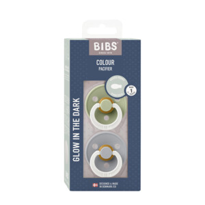 Bibs Latex Symmetrisc Maat 1 0-6 mnd Glow In The Dark Sage / Cloud - 11.65 euro