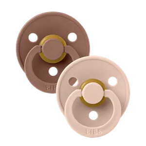 Bibs Fopspeen Symmetric Maat 1 0-6 mnd Woodchuck Blush - 10.99 euro