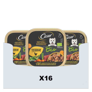16x Cesar Natural Goodness Alu Paté  Kip Bio
