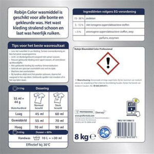 Robijn Professional Wasmiddel Poeder Gekleurde Was 180 Wasbeurten Pro Formula - 31.99 euro