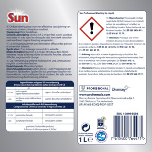6x Sun Professional Handafwasmiddel Pro Formula - 19.69 euro