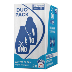 2x Omo Professional Vloeibaar Wasmiddel Witte Was Active Clean - 71 Wasbeurten Pro Formula - 23.49 euro