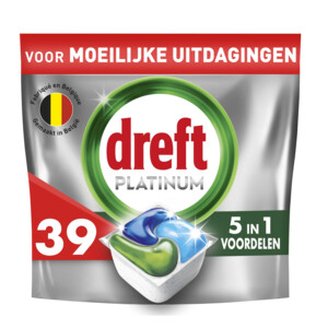 Dreft Vaatwastabletten Platinum All In One Original - 9.99 euro