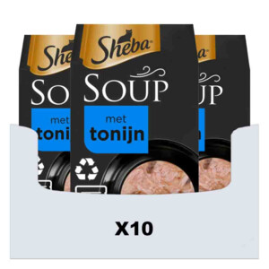 10x Sheba Soup Kattenvoer Natvoer Tonijn