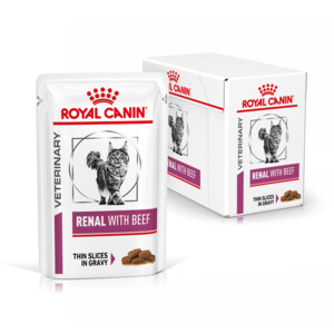 12x Royal Canin Renal with Beef Kattenvoer Nat 85 gr