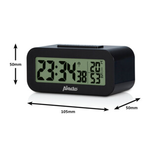Alecto AK-30 Wekker met thermometer en hygrometer Zwart - 16.85 euro