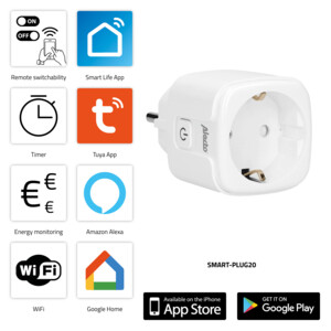Alecto SMART-PLUG20 Smart WiFi Tussenstekker met Energiemeter - 21.55 euro