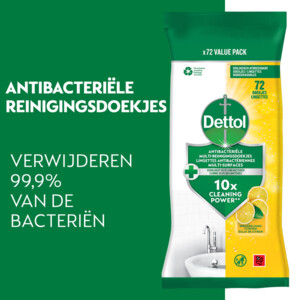 5x Dettol Antibacteriële Reinigingsdoekjes Sprankelende Citroen - 12.22 euro