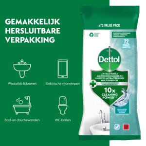 5x Dettol Antibacteriële Reinigingsdoekjes Oceaanfris - 20.89 euro