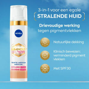 3x NIVEA Luminous630 CC Cream SPF 30 Medium - 104.99 euro