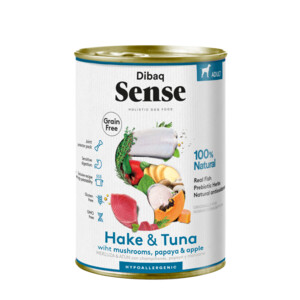 12x Dibaq Sense Hondenvoer Blik Hake & Tuna