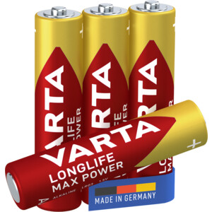 12x Varta Longlife Max Power Alkaline Batterijen AAA - 39.65 euro
