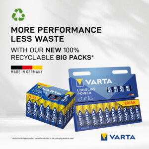 20x Varta Longlife Power Alkaline Batterijen AA - 71.99 euro