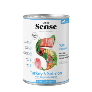 Dibaq Sense Puppy Hondenvoer Blik Salmon & Turkey