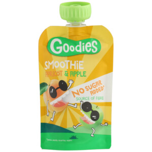 6x Goodies Knijpfruit Smoothie  Abrikoos & Appel - 4.57 euro