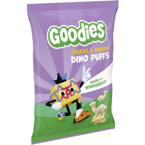 9x Goodies Snack Dino Puffs Cheese & Onion - 10.95 euro