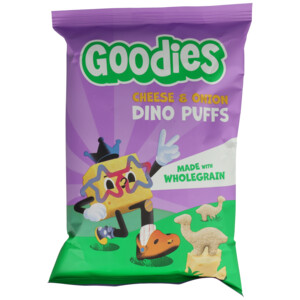 9x Goodies Snack Dino Puffs Cheese & Onion - 10.95 euro
