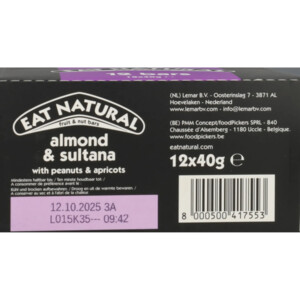Eat natural Fruit & Noten Bar Amandel & Sultana - 16.99 euro