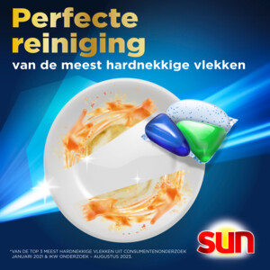 8x Sun Brilliant Shine+ All-in 1 Vaatwastabletten - 48.89 euro