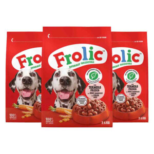 3x Frolic Hondenvoer Droog Rund 2,6 kg