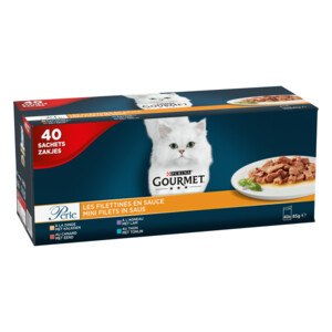 Gourmet Perle Mini Filets in Saus  Kalkoen, Eend, Tonijn & Lam 40 x 85 gr