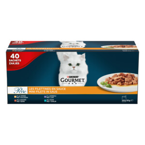 Gourmet Perle Mini Filets in Saus  Kalkoen, Eend, Tonijn & Lam 40 x 85 gr