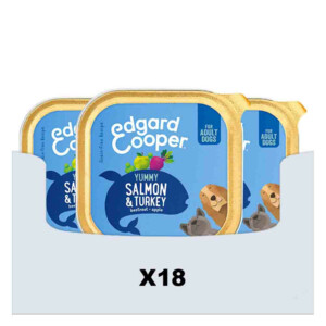 18x Edgard & Cooper Kuipje Vers Vlees Hondenvoer Zalm - Kalkoen