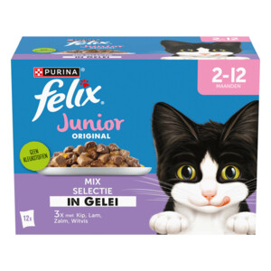 Felix Original Pouch in Gelei Junior Mix 12 stuks