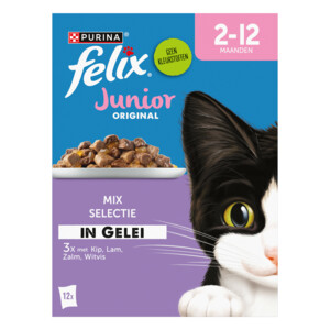 Felix Original Pouch in Gelei Junior Mix 12 stuks