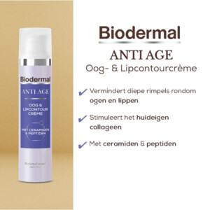 Biodermal Oog & Lip Contour crème Anti Age - 19.79 euro