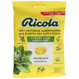 Ricola Keelpastilles Citroen Munt Suikervrij Zakje - 2.49 euro
