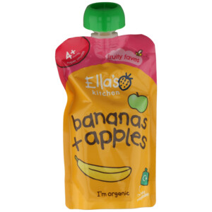 7x Ella's Kitchen Biologisch Knijpzakje 4+m Banaan & Appel - 10.44 euro