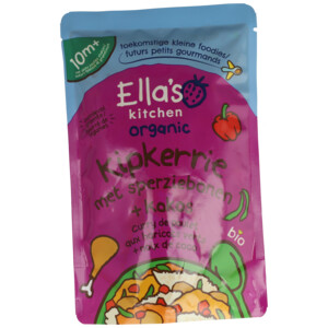 Ella's Kitchen Biologisch Maaltijdzakje 10+m Kipkerrie, Sperziebonen & Kokos - 2.95 euro