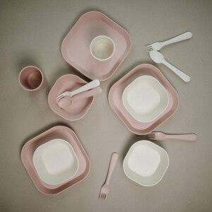 Mushie Kinderbestek Set Lepel en Vork Ivory - 8.29 euro
