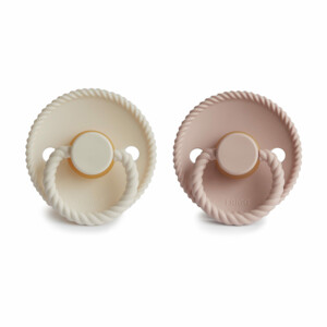 Frigg Fopspeen Rope maat 1 0-6 mnd Blush Cream - 9.19 euro
