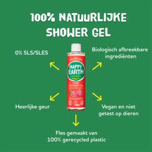 Happy Earth 100% Natuurlijke Douchegel Floral Patchouli - 6.99 euro