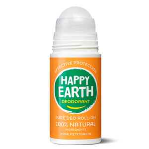 Happy Earth 100% Natuurlijke Deodorant Roller Rose Petitgrain - 8.49 euro