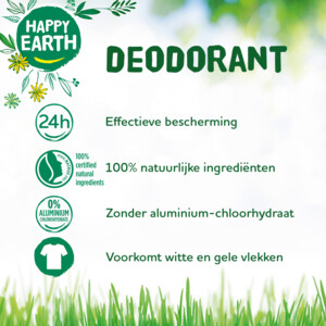 Happy Earth 100% Natuurlijke Deodorant Crème Bergamot - 7.99 euro