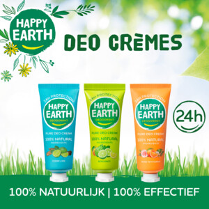 Happy Earth 100% Natuurlijke Deodorant Crème Bergamot - 7.99 euro