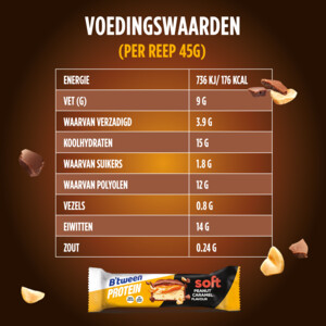 12x Hero B'tween Proteinreep Soft Peanut Caramel - 24.34 euro