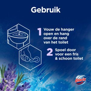 9x Glorix Toiletblok Power Clean Lavendel - 27.44 euro