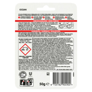 9x Glorix Toiletblok Power Clean Ocean - 27.44 euro