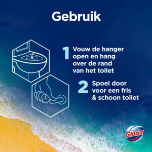 9x Glorix Toiletblok Power Clean Ocean - 27.44 euro